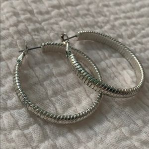 Silver thick hoop